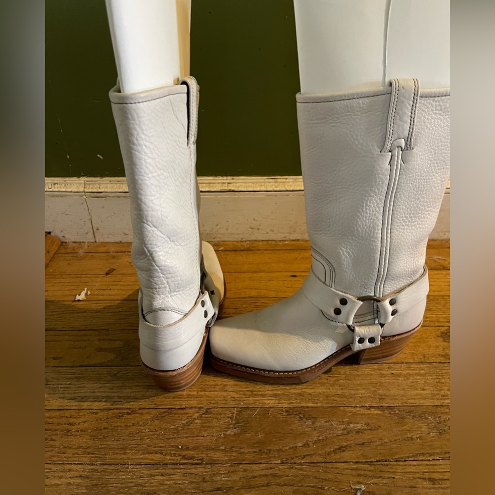 White Frye MC boots.  Like new.  Size 6.5